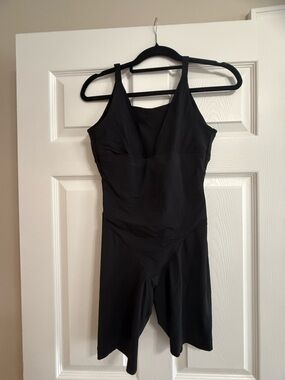 Maidenform Black One-Piece Swimsuit with Built-In Shorts